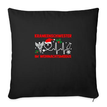 Santa Claus Christmas Nurse - Sofa pillowcase 17,3'' x 17,3'' (45 x 45 cm) - black - Front