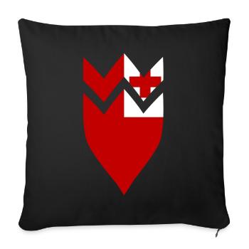 Tonga Coat of Arms Flag - Sofa pillowcase 17,3'' x 17,3'' (45 x 45 cm) - black - Front