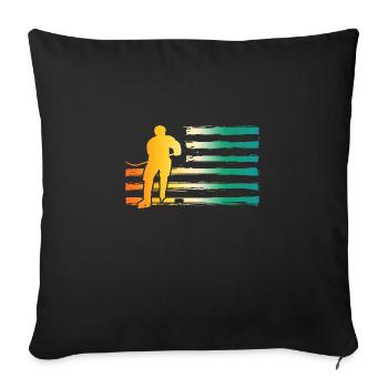 Hockey Players Hockey - Sofa pillowcase 17,3'' x 17,3'' (45 x 45 cm) - black - Front
