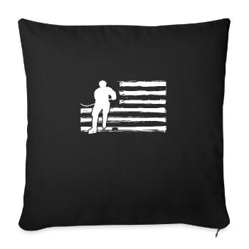 Hockey Players Hockey - Sofa pillowcase 17,3'' x 17,3'' (45 x 45 cm) - black - Front