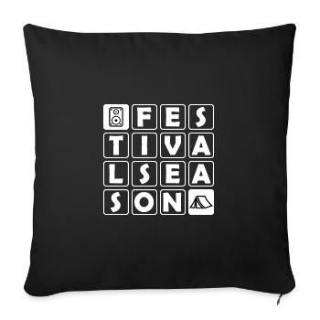 Saison des festivals - Housse de coussin décorative 45 x 45 cm - noir - Devant