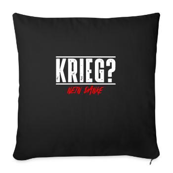 Krieg - Sofakissenbezug 45 x 45 cm - Schwarz - Vorne