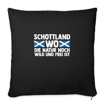 Ecossais Ecosse Ecosse Ecosse - Housse de coussin décorative 45 x 45 cm - noir - Devant