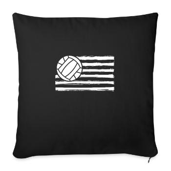 Joueurs de handball Handball - Housse de coussin décorative 45 x 45 cm - noir - Devant