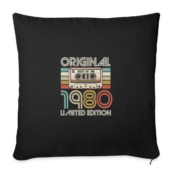 Original 1980 Édition Limitée - Housse de coussin décorative 45 x 45 cm - noir - Devant