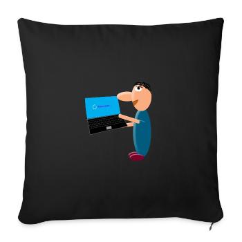 Patient man - Sofa pillowcase 17,3'' x 17,3'' (45 x 45 cm) - black - Front