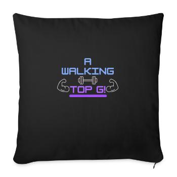 A Walking Top G! - Sofa pillowcase 17,3'' x 17,3'' (45 x 45 cm) - black - Front