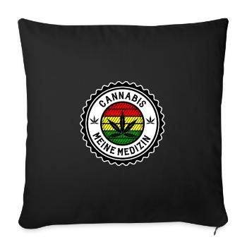 Cannabis - Sofakissenbezug 45 x 45 cm - Schwarz - Vorne