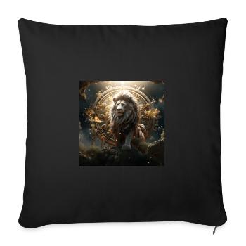 God Lion - Sofa pillowcase 17,3'' x 17,3'' (45 x 45 cm) - black - Front