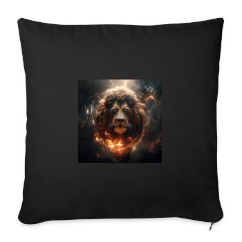 Hypnotik Lion - Housse de coussin décorative 45 x 45 cm - noir - Devant