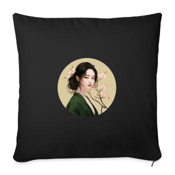 Beautiful Asian - Housse de coussin décorative 45 x 45 cm - noir - Devant