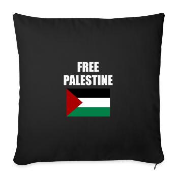 Free Palestine - Sofa pillowcase 17,3'' x 17,3'' (45 x 45 cm) - black - Front