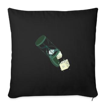 SPIEL MIT DER ZEIT - Sofakissenbezug 45 x 45 cm - Schwarz - Vorne