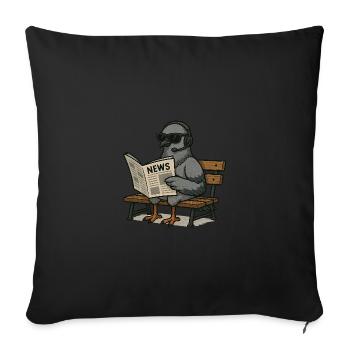 Spy Dove - Sofa pillowcase 17,3'' x 17,3'' (45 x 45 cm) - black - Front