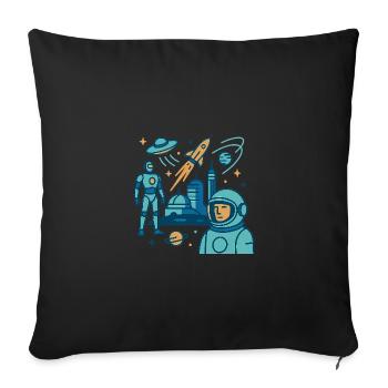 The future of the world - Sofa pillowcase 17,3'' x 17,3'' (45 x 45 cm) - black - Front