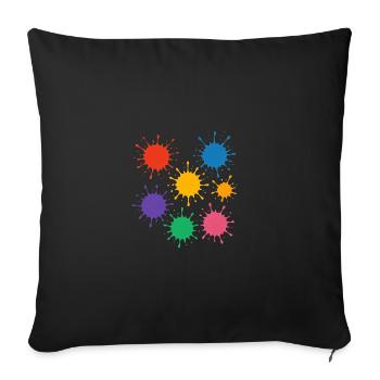 Jeux de couleurs - Housse de coussin décorative 45 x 45 cm - noir - Devant