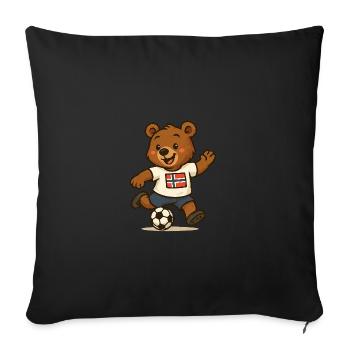 Football - Ours - Housse de coussin décorative 45 x 45 cm - noir - Devant