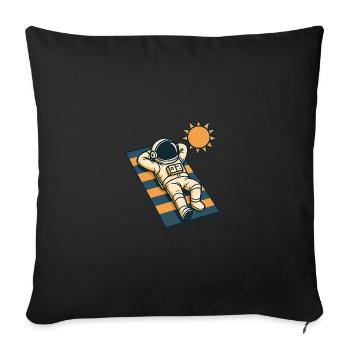 Astronaut - Sofa pillowcase 17,3'' x 17,3'' (45 x 45 cm) - black - Front