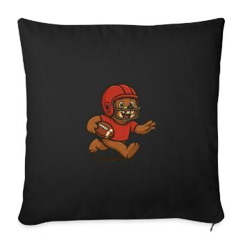 American Football - Bear - Sofa pillowcase 17,3'' x 17,3'' (45 x 45 cm) - black - Front