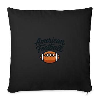 American football - Sofa pillowcase 17,3'' x 17,3'' (45 x 45 cm) - black - Front
