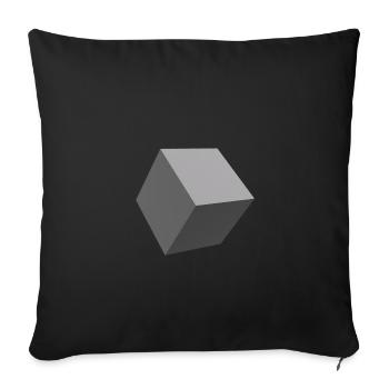 Cube - Sofakissenbezug 45 x 45 cm - Schwarz - Vorne