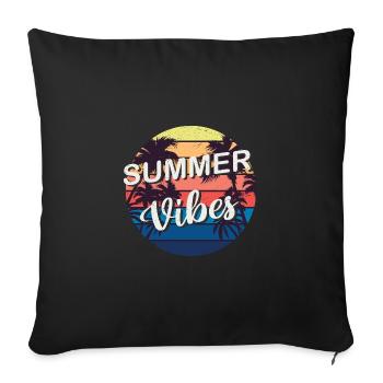 SUMMERVIBES / Summer Vibes - Sofa pillowcase 17,3'' x 17,3'' (45 x 45 cm) - black - Front