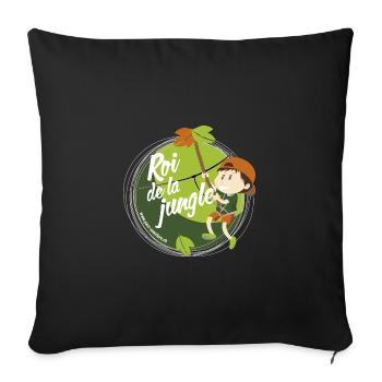 Roi de la jungle - Housse de coussin décorative 45 x 45 cm - noir - Devant