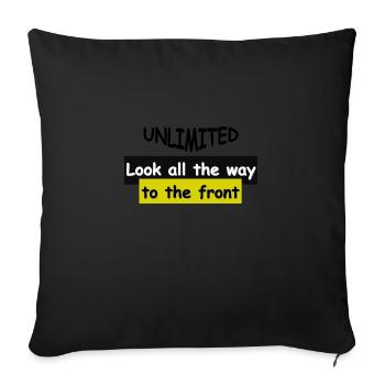 Regardez tout le chemin vers l’avant - Housse de coussin décorative 45 x 45 cm - noir - Devant