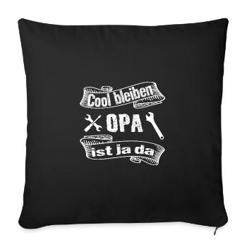 Opa - Sofakissenbezug 45 x 45 cm - Schwarz - Vorne