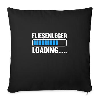 Tile Laying Training Apprentice Auzbi Tile Laying - Sofa pillowcase 17,3'' x 17,3'' (45 x 45 cm) - black - Front
