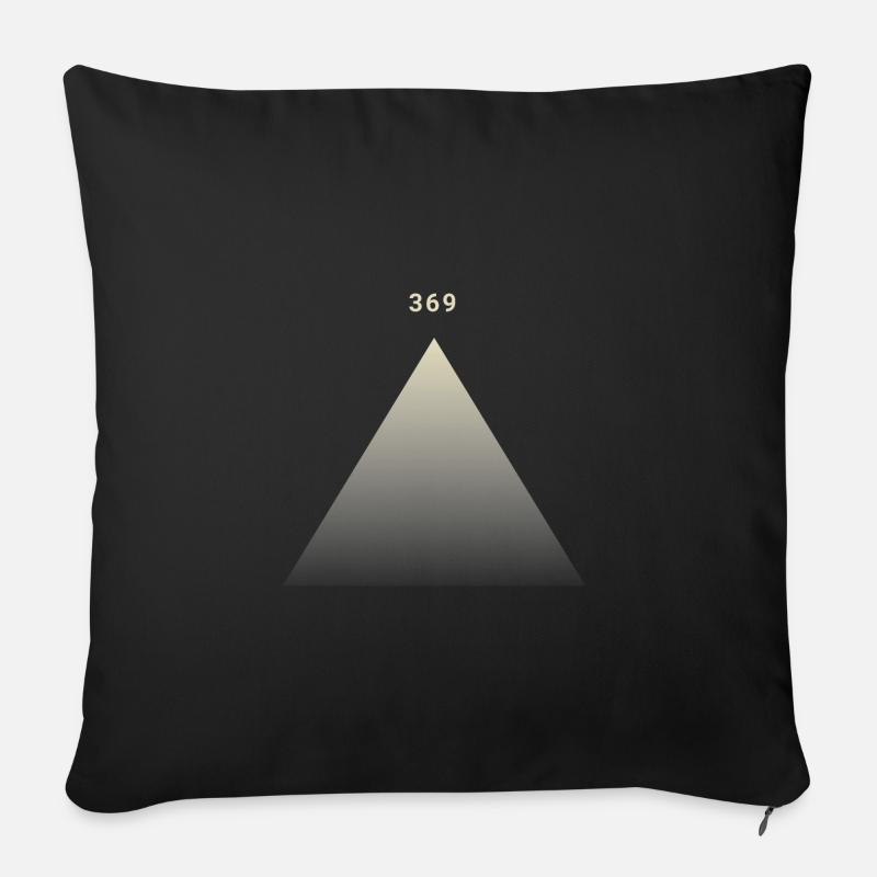 Triangle 369 - Housse de coussin décorative 45 x 45 cm - noir