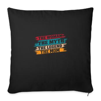 Maman Maman La Femme Le Mythe La Légende - Housse de coussin décorative 45 x 45 cm - noir - Devant