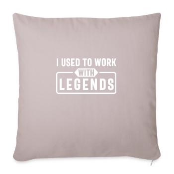 J’avais l’habitude de travailler - Housse de coussin décorative 45 x 45 cm - taupe clair - Devant