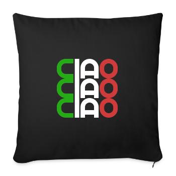Ciao Italy Flag - Sofa pillowcase 17,3'' x 17,3'' (45 x 45 cm) - black - Front