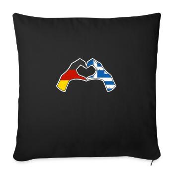 Grecs Allemagne Grèce - Housse de coussin décorative 45 x 45 cm - noir - Devant