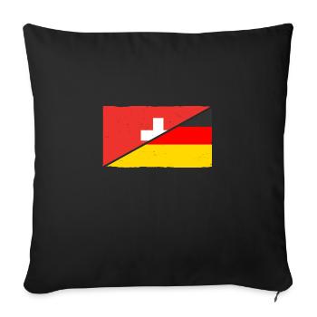 Suisse Allemagne Suisse - Housse de coussin décorative 45 x 45 cm - noir - Devant