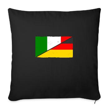 Italia Italian Germany Italy - Sofa pillowcase 17,3'' x 17,3'' (45 x 45 cm) - black - Front