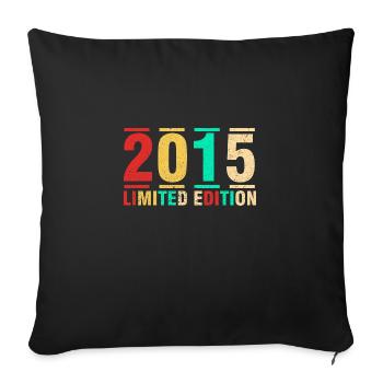 Cadeau anniversaire 2015 Édition Limitée 2015 - Housse de coussin décorative 45 x 45 cm - noir - Devant