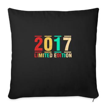 Cadeau anniversaire 2017 Édition Limitée 2017 - Housse de coussin décorative 45 x 45 cm - noir - Devant