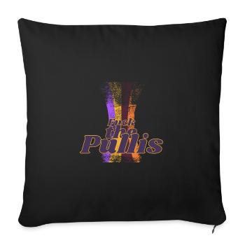 Fuck le Pullis - Housse de coussin décorative 45 x 45 cm - noir - Devant