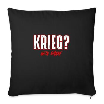Krieg - Sofakissenbezug 45 x 45 cm - Schwarz - Vorne