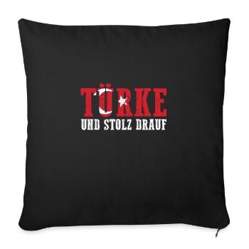 Turks Turkish Turkey - Sofa pillowcase 17,3'' x 17,3'' (45 x 45 cm) - black - Front