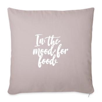 Envie de nourriture - Housse de coussin décorative 45 x 45 cm - taupe clair - Devant