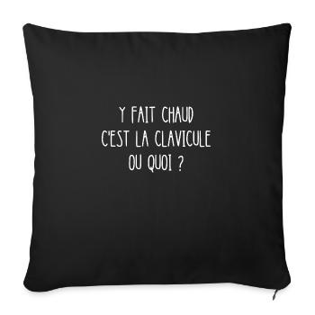 c'est la clavicule ou quoi - Housse de coussin décorative 45 x 45 cm - noir - Devant