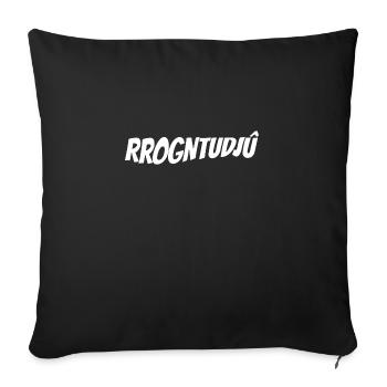 rrogntudju - Housse de coussin décorative 45 x 45 cm - noir - Devant