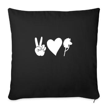Hobby Horse Hobby Horsing - Sofa pillowcase 17,3'' x 17,3'' (45 x 45 cm) - black - Front