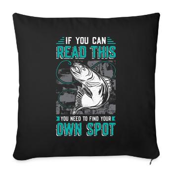 If you can read this - Sofa pillowcase 17,3'' x 17,3'' (45 x 45 cm) - black - Front