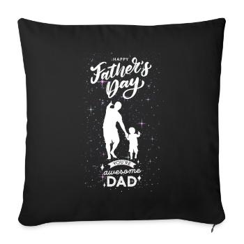 Fête des pères-Bonne fête des pères - Housse de coussin décorative 45 x 45 cm - noir - Devant