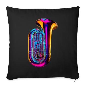 Tuba - Sofa pillowcase 17,3'' x 17,3'' (45 x 45 cm) - black - Front