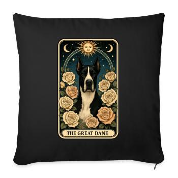 Deutsche Dogge - Sofakissenbezug 45 x 45 cm - Schwarz - Vorne